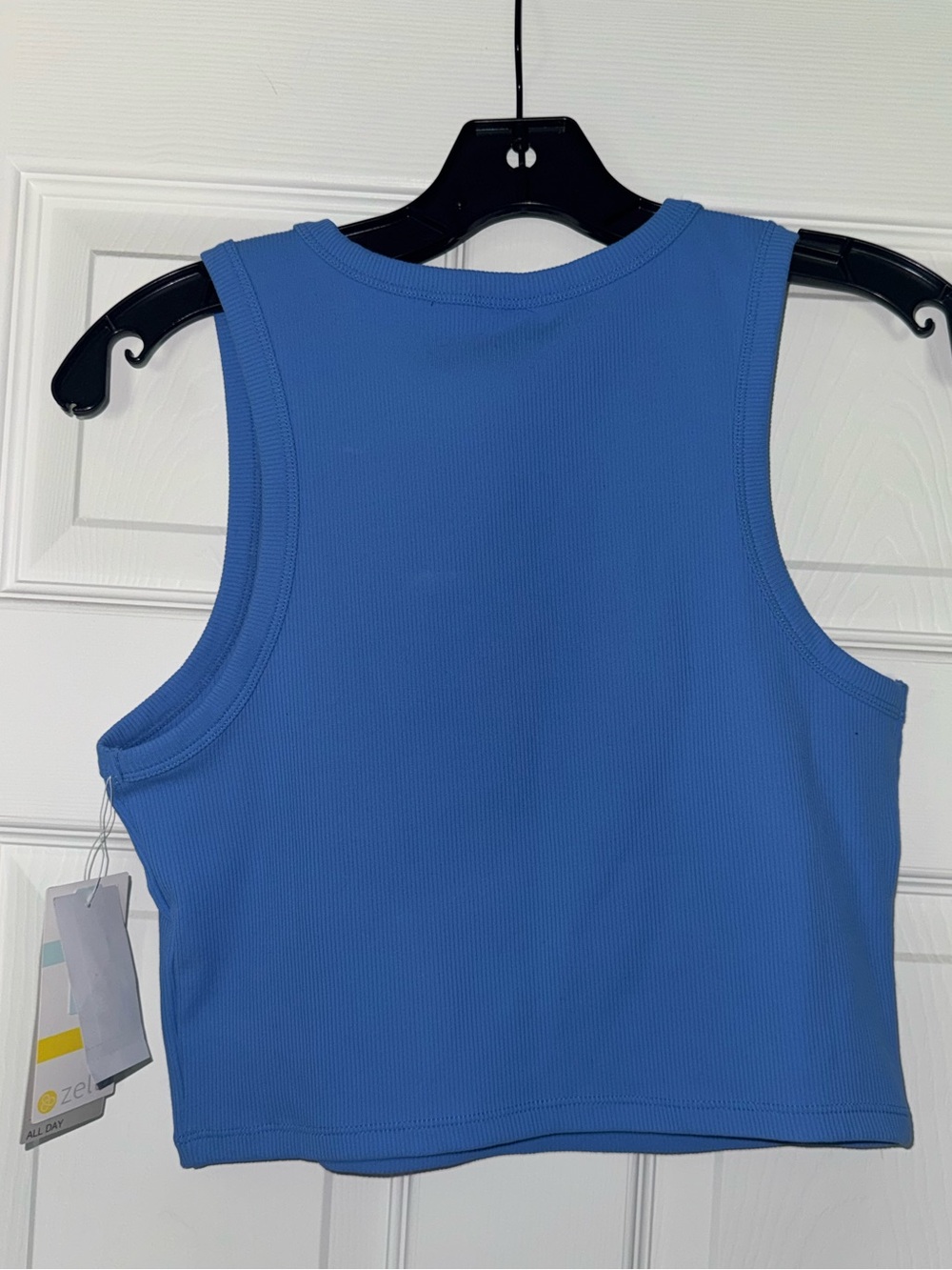 NWT Zella Live In Bright Blue Cropped Tank - Picture 4 of 4